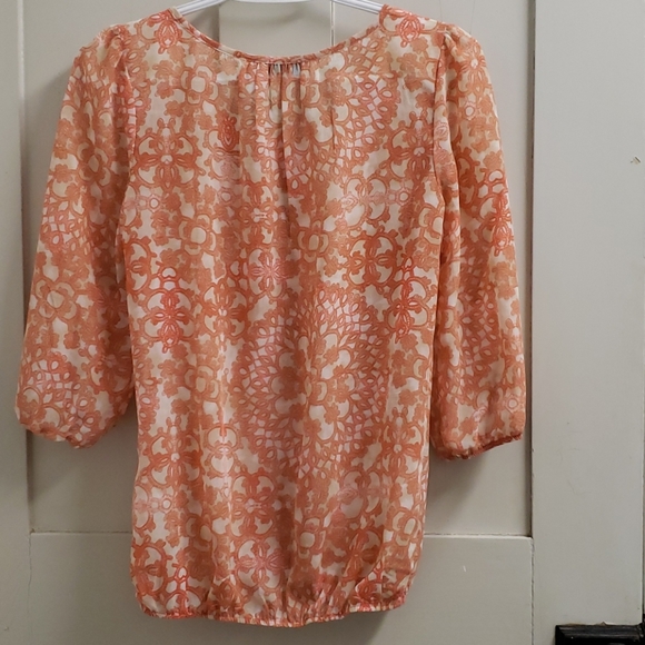 Ricki's XS sheer 3/4 sleeve shirt blouse tunic - Picture 3 of 4